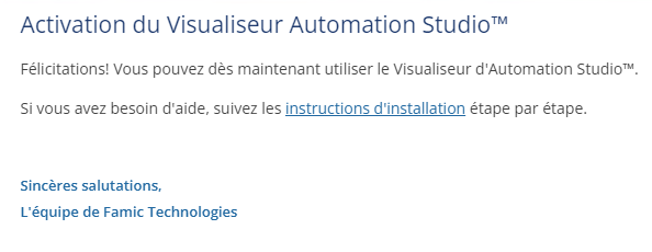 Installation d'Automation Studio édition Visualiseur